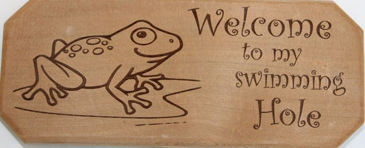 Welcome Frog Pond Sign